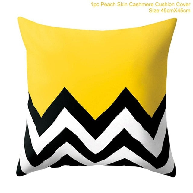 Frigg Yellow Black Geometric Throw Pillows