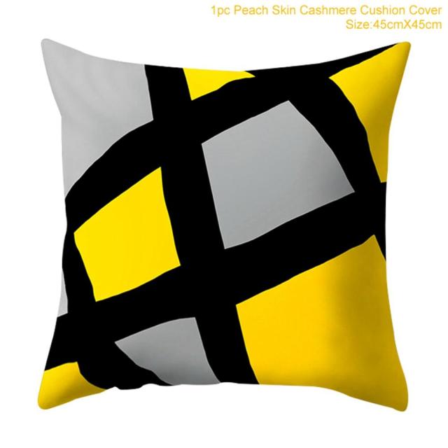 Frigg Yellow Black Geometric Throw Pillows