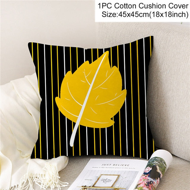 Frigg Yellow Black Geometric Throw Pillows