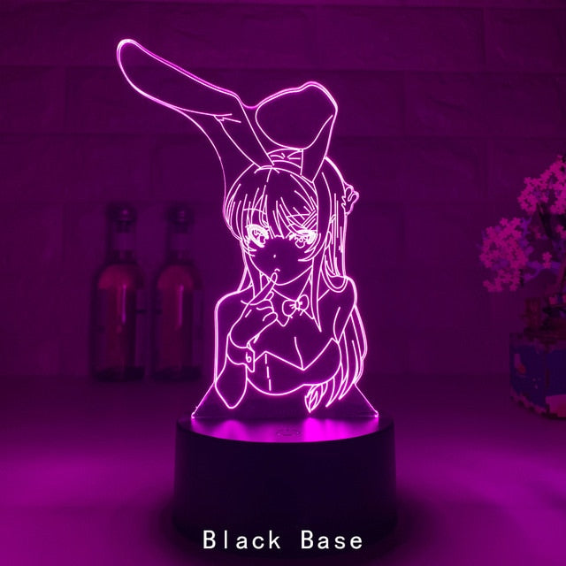 3D Illusion LED BUNNY GIRL Senpai Mai Sakurajima Kawaii