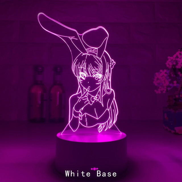 3D Illusion LED BUNNY GIRL Senpai Mai Sakurajima Kawaii