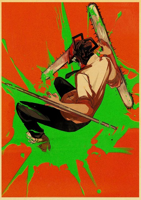 Hot Anime Retro Chainsaw Man Posters – Orange Moon Co.