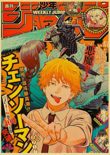 Hot Anime Retro Chainsaw Man Posters – Orange Moon Co.