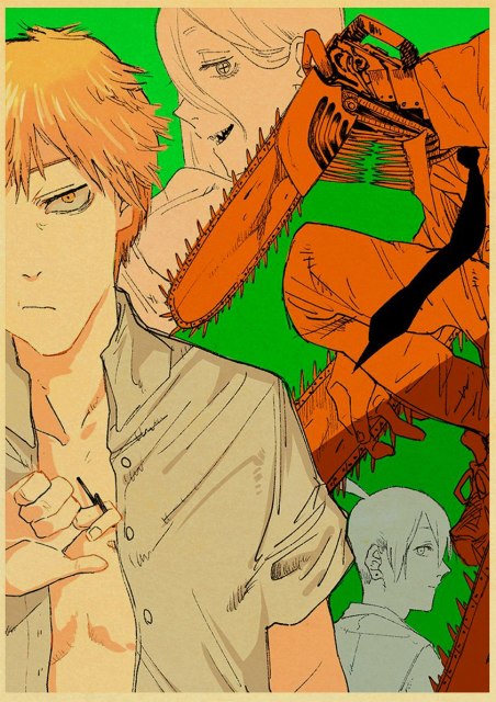 Hot Anime Retro Chainsaw Man Posters – Orange Moon Co.