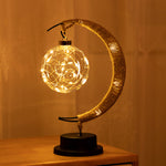 Load image into Gallery viewer, LED Moon Hemp Rope Rattan Lamp
