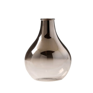 Gradient Dried Glass Silver Flower Vase