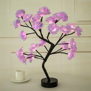 Venice Rose Flower Tree LED Table Lamp