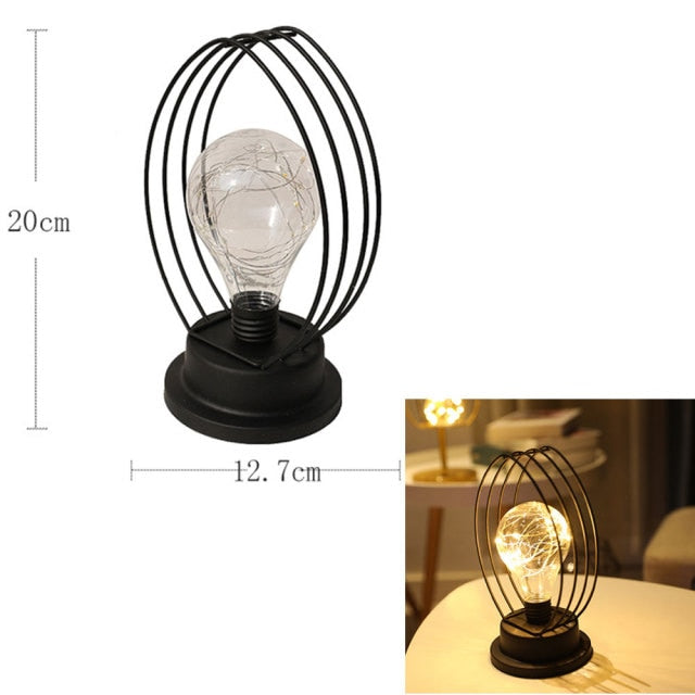 LED Moon Hemp Rope Rattan Lamp