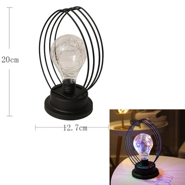 LED Moon Hemp Rope Rattan Lamp