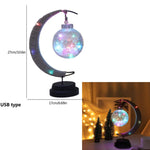 Load image into Gallery viewer, LED Moon Hemp Rope Rattan Lamp
