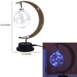 Load image into Gallery viewer, LED Moon Hemp Rope Rattan Lamp
