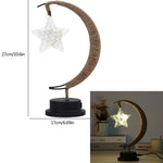 Load image into Gallery viewer, LED Moon Hemp Rope Rattan Lamp
