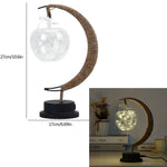 Load image into Gallery viewer, LED Moon Hemp Rope Rattan Lamp
