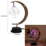 Load image into Gallery viewer, LED Moon Hemp Rope Rattan Lamp
