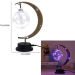 Load image into Gallery viewer, LED Moon Hemp Rope Rattan Lamp
