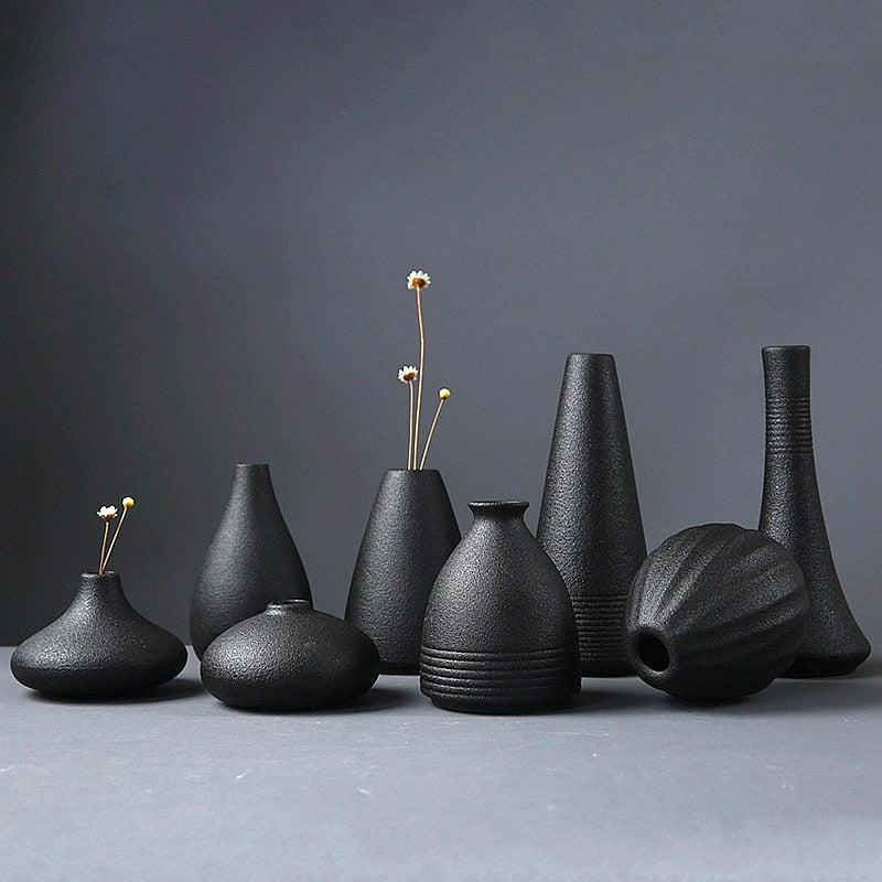 Multi-style Black Ceramic Vase