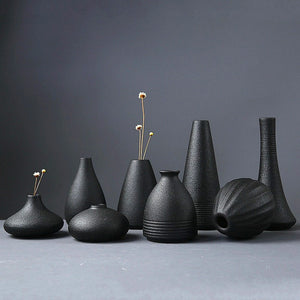 Multi-style Black Ceramic Vase