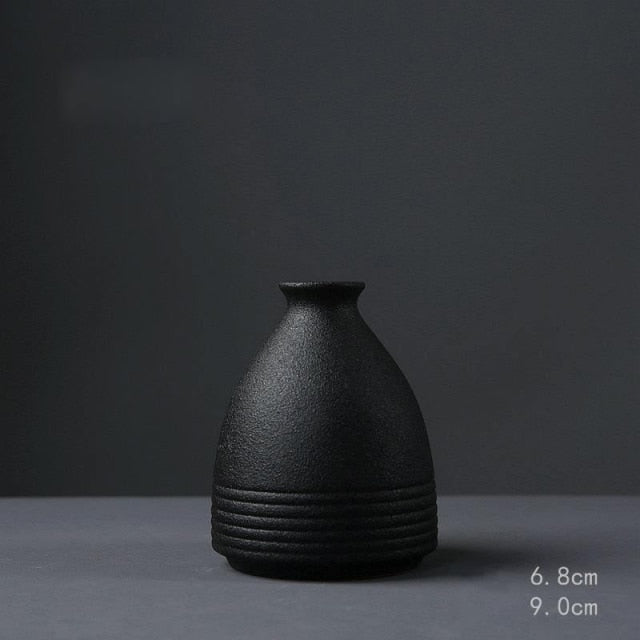 Multi-style Black Ceramic Vase