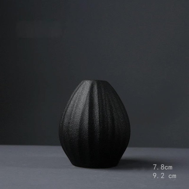 Multi-style Black Ceramic Vase