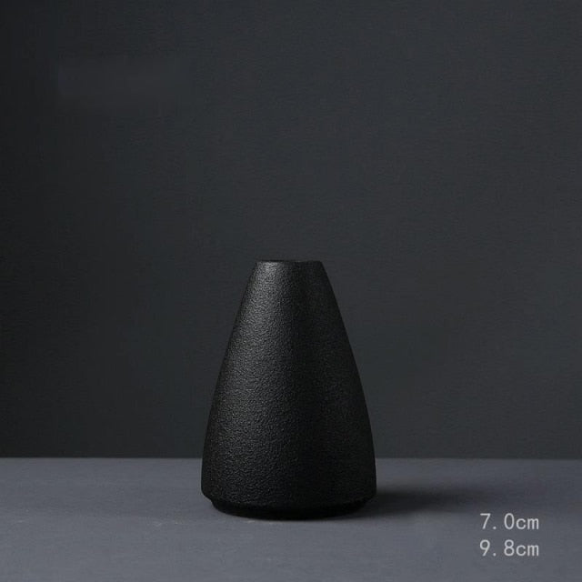 Multi-style Black Ceramic Vase