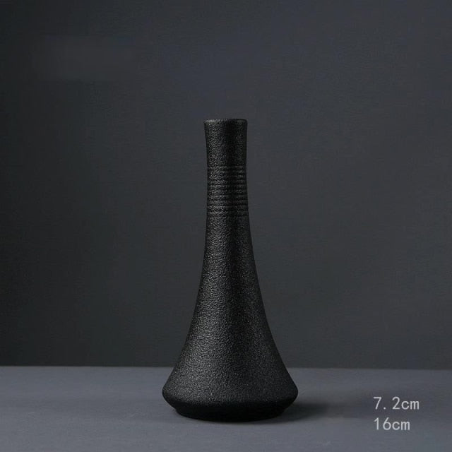 Multi-style Black Ceramic Vase