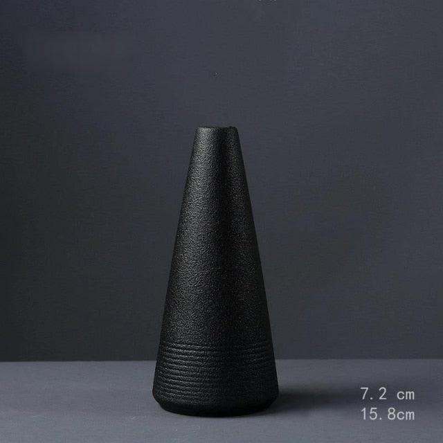 Multi-style Black Ceramic Vase