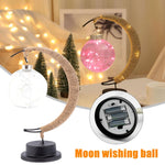 Load image into Gallery viewer, LED Moon Hemp Rope Rattan Lamp
