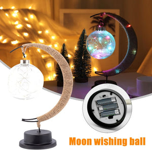 LED Moon Hemp Rope Rattan Lamp