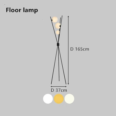 3D Moon Iron Tripod Lamps