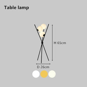 3D Moon Iron Tripod Lamps