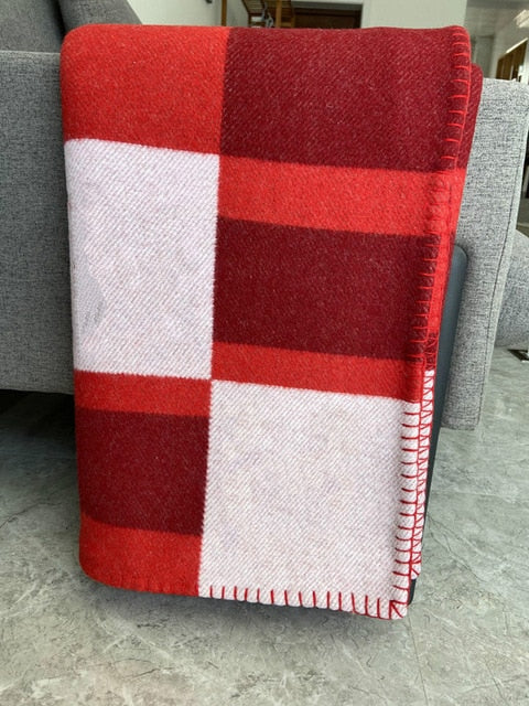 Lv Cashmere Luxury Blanket, H Letter Cashmere Blanket